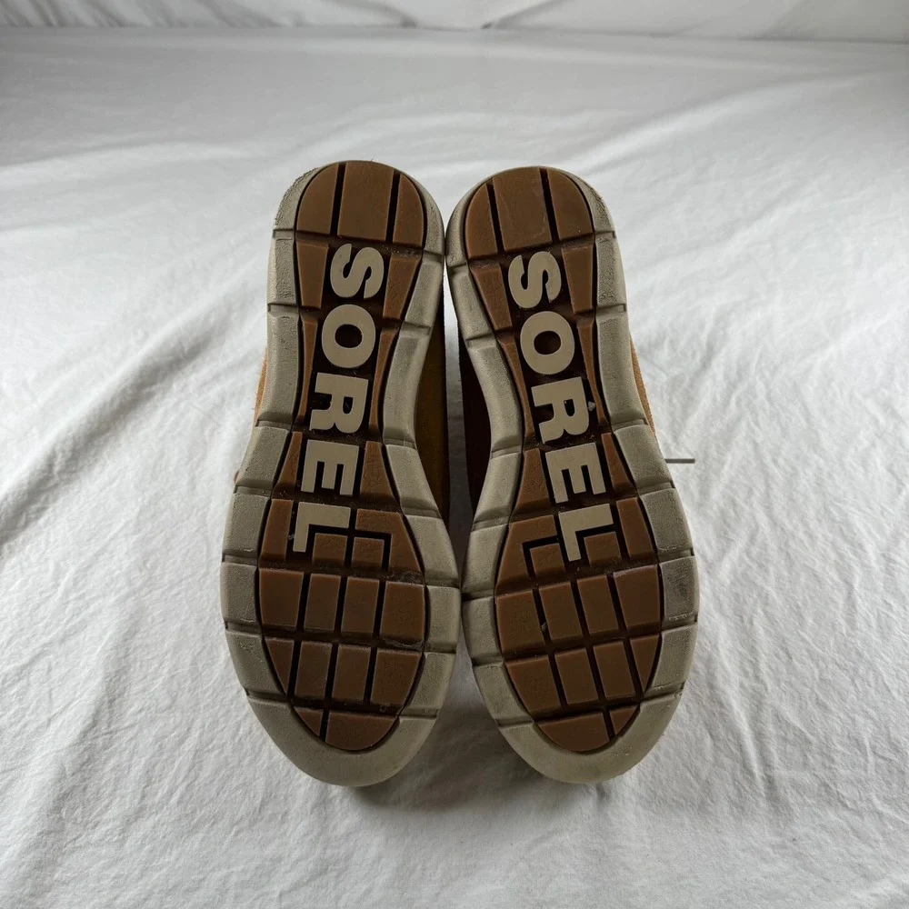 Sorel Women's Size 9.5 Brown Joan Waterproof Faux Fur Suede Boots NL3039-224